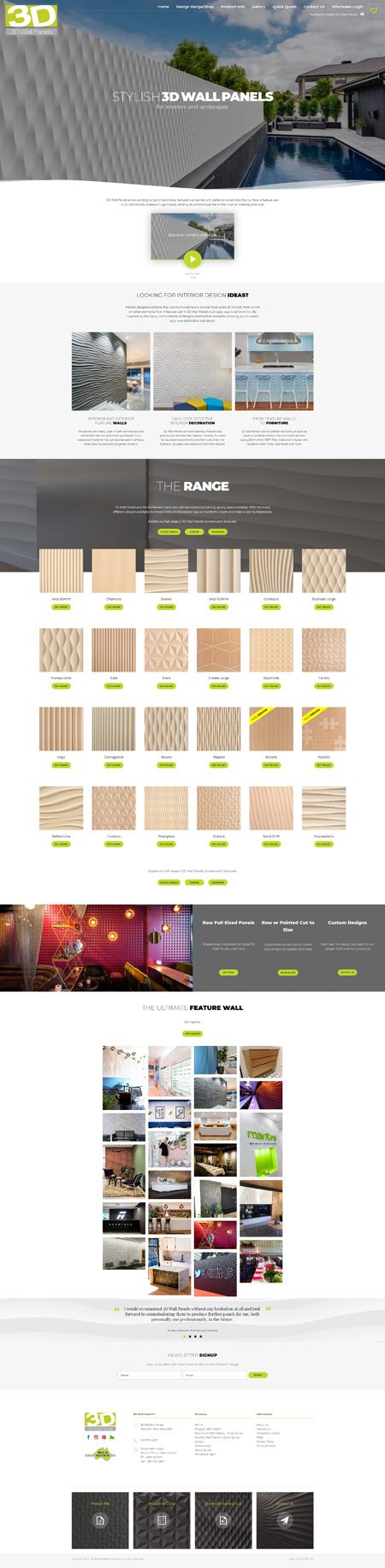 3D Wall Panels - Web Design Case Study