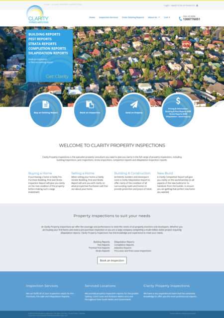 Clarity Property Inspections - Web Design Case Study