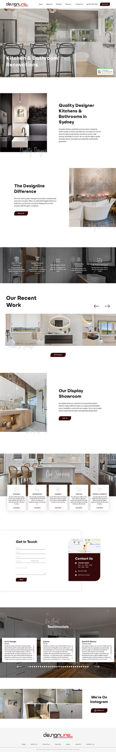 Designline Kitchens and Bathrooms - Web Design Case Study