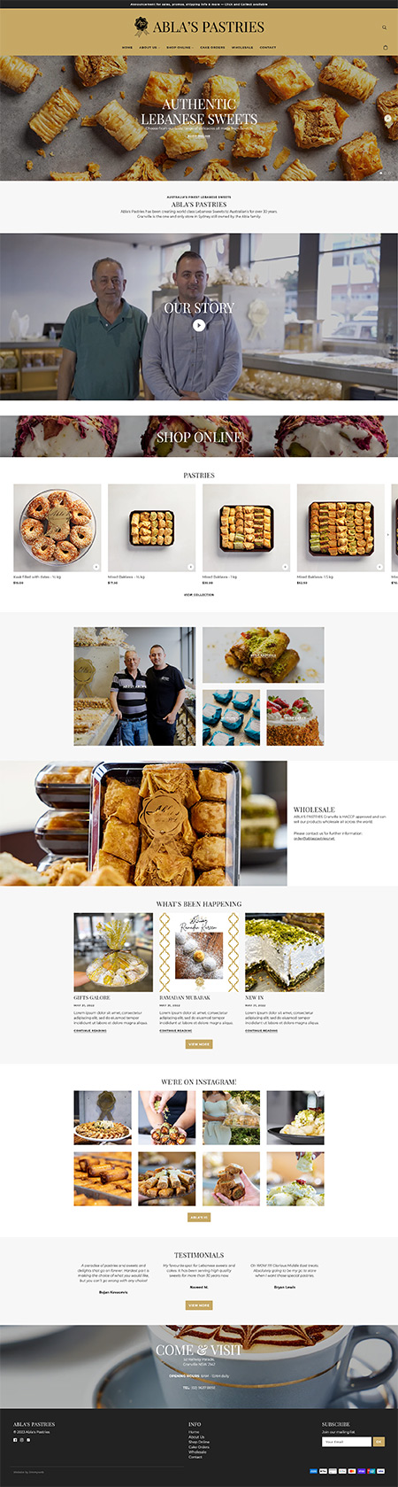 Ablas Pastries - Web Design Case Study